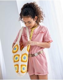 Like FLO - Linen Playsuit with Belt - Kids-Teens