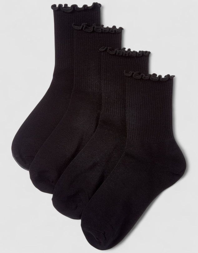 High Heel Jungle - Premium Cotton Frill Edge Socks- 5 Pack