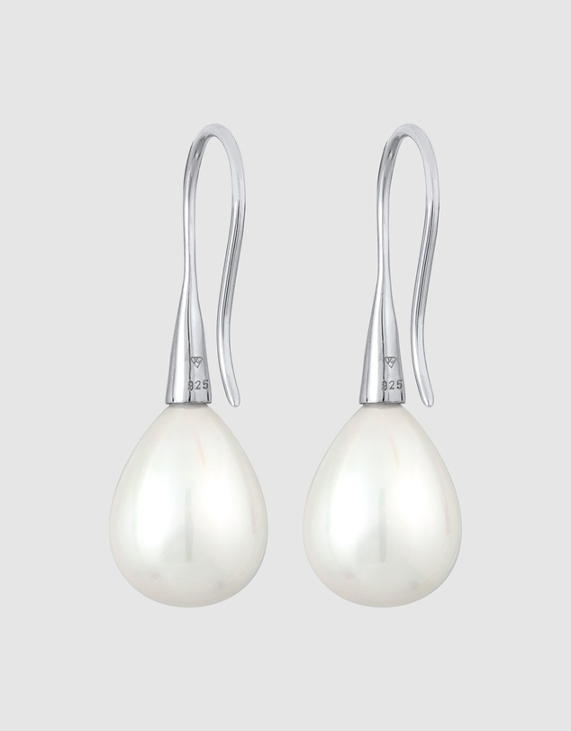 Elli Jewelry - Shell Pearl Drop Earrings in 925 Silver