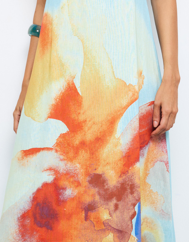 AERE - Iona Linen Midi Dress
