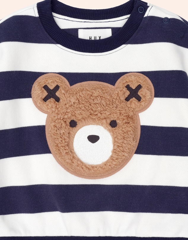 Huxbaby - Furry Huxbear Stripe Sweatshirt - Babies-Kids