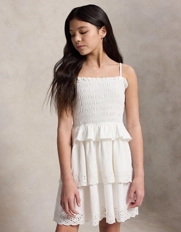 Polo Ralph Lauren - Smocked Cotton Jersey Knit Dress - Teens