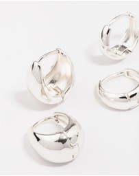Lovisa - Silver Plated Bubble Huggie Earring Pack