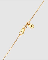 Elli Jewelry - Necklace Emerald Rectangle 925 Sterling Silver Gold-Plated