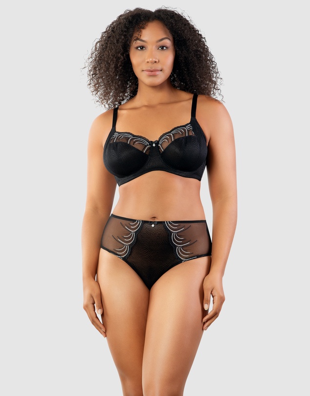 Parfait - Pearl Wired Unlined Full Bust Bra With Embroidery