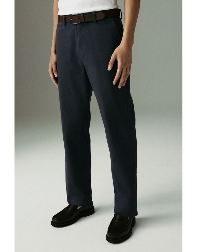 NEXT - Belted Soft Touch Chino Trousers Straight Fit