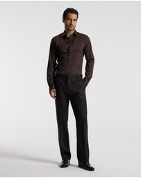Calibre - Jacquard Wool Suit Pants Chocolate