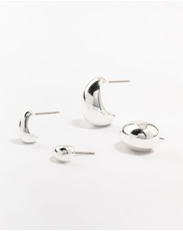 Lovisa - Silver Plated Teardrop Stud Earrings 2-Pack