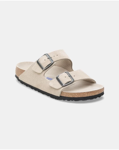 Birkenstock - Arizona SFB Tonal Footbed Suede Leather Regular - Men's