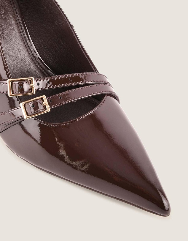 Shelly Shen - Jagger High Heel Pumps Brown Patent