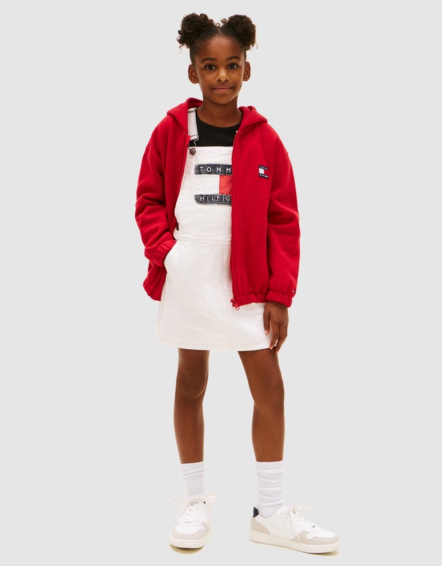 Tommy Hilfiger - Heritage Logo Pocket Denim Dungaree Dress - Teens