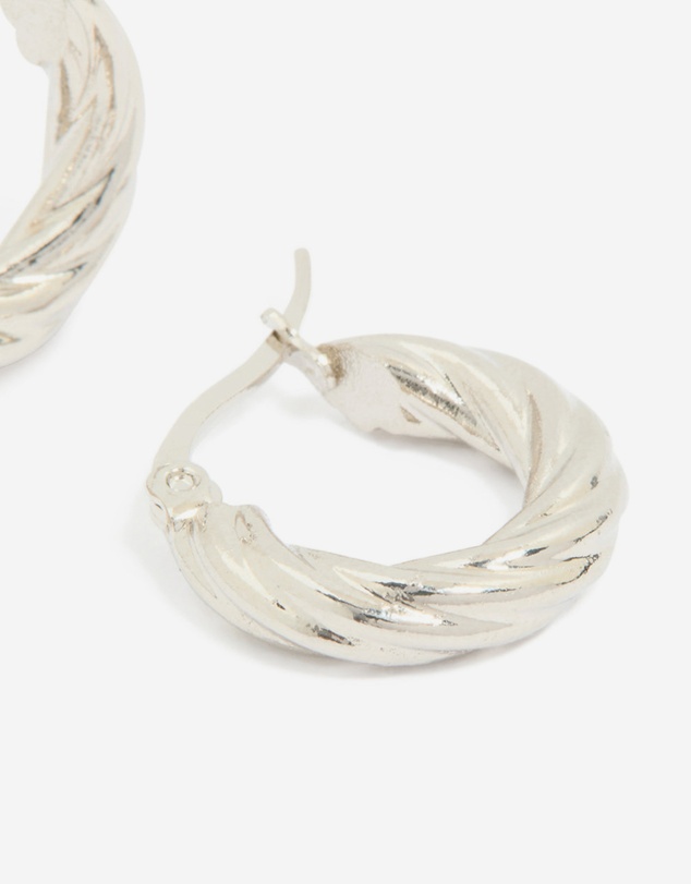 Lovisa - Waterproof Stainless Steel Twisted Hoop Earrings