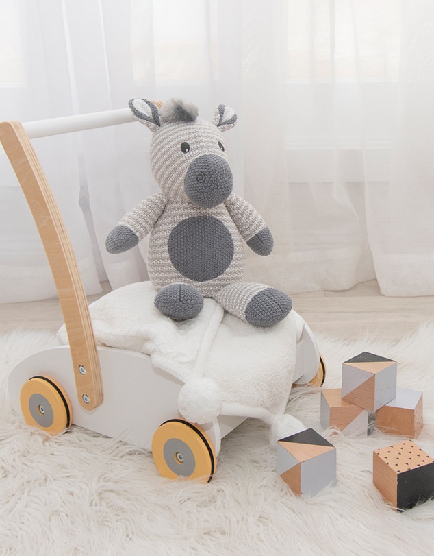 Living Textiles - Knitted Toy - Zac the Zebra