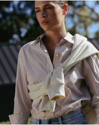 IDA+S - Matilda Oversized Stretch Cotton Blouse