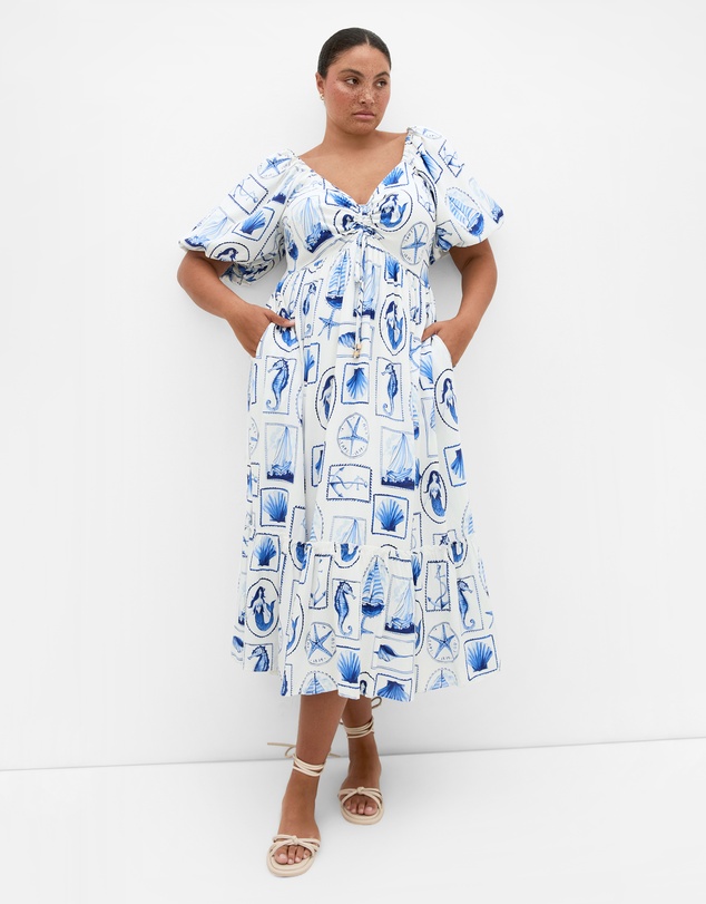 City Chic - Giselle Amalfi V Neck Maxi Dress