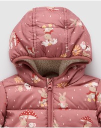 Purebaby - Shearling Lined Puffer Jacket -Kids-Babies
