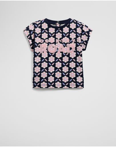 Navy Floral Geo