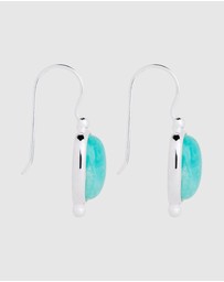 Najo - Fleur Silver Amazonite Earrings