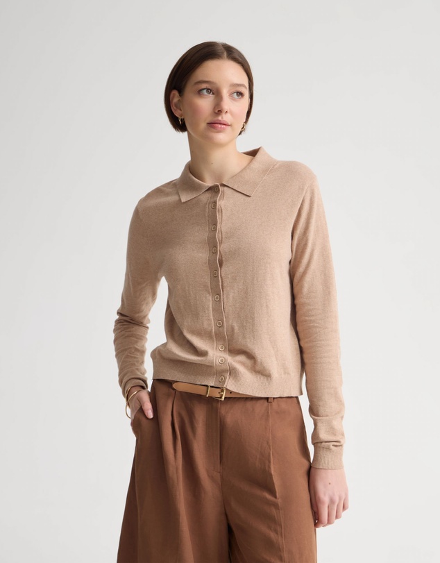 Oxford - Pinky Cashmere Cardigan