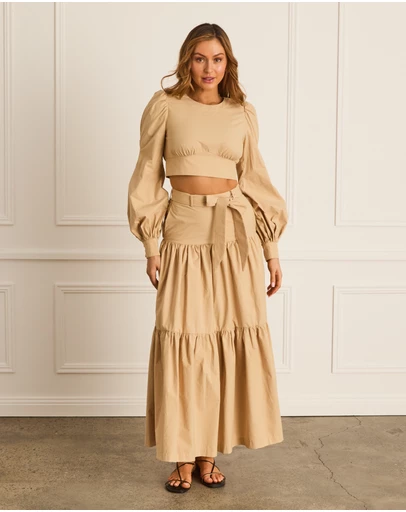 Heaven Australia - Latte Tia Maxi Skirt