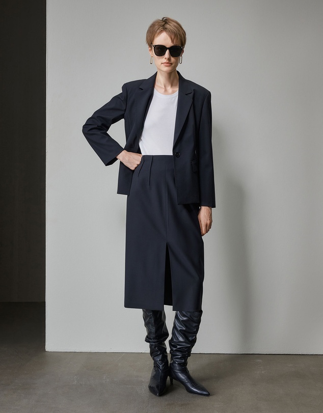 IDA+S - Reva Wool Midi Suit Skirt
