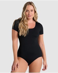 Leonisa - Essential Boldly Short Sleeve Shaping Tummy Control Bodysuit