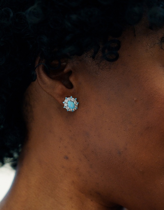 Georgini - Georgini Opal Glow Barangaroo Blue Created Earrings