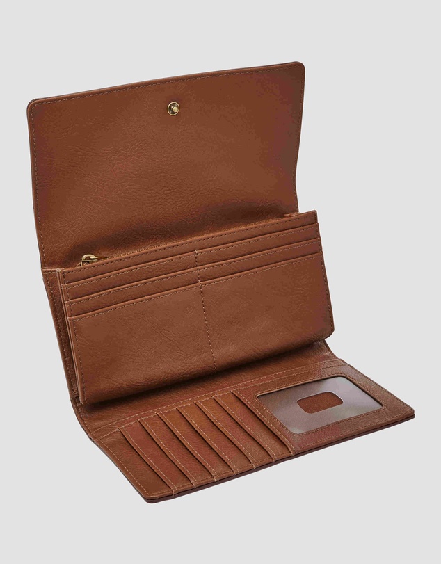 Fossil - Logan Brown RFID Flap Clutch