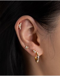 Wanderlust + Co - Moonlight Gold Flat Back Earring
