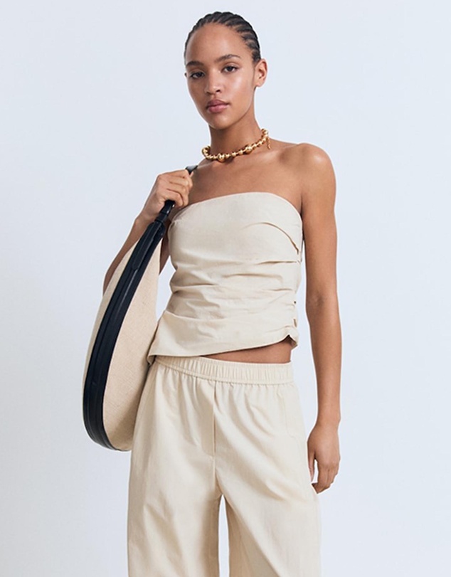 M.N.G - Paper Bag Cotton Trousers