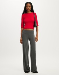 Cotton On - Boat Neck 3/4 Sleeve Top