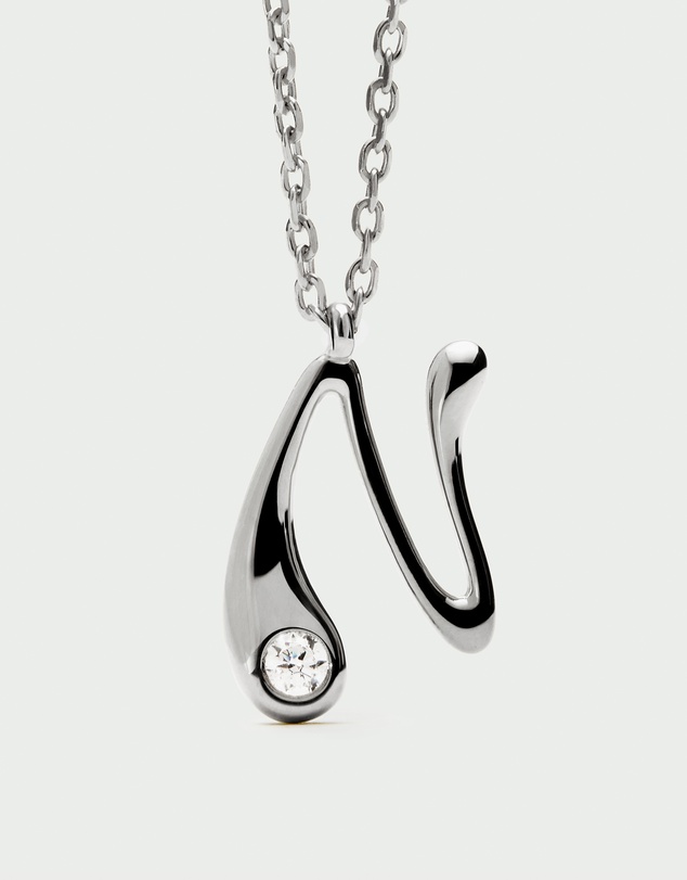 PDPAOLA - Initial 2026 N Silver Pendant Necklace