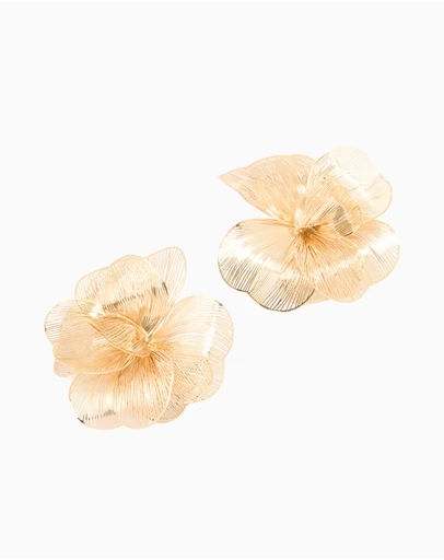 Lovisa - Gold Plated Laser Cut Full Flower Earrings