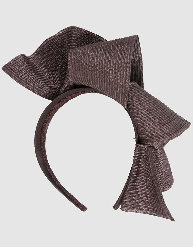 Max Alexander - Large Wavy Chocolate Racing Fascinator
