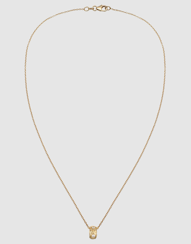 Elli Jewelry - Molten Zirconia Bead Necklace in Gold-Plated 925 Silver