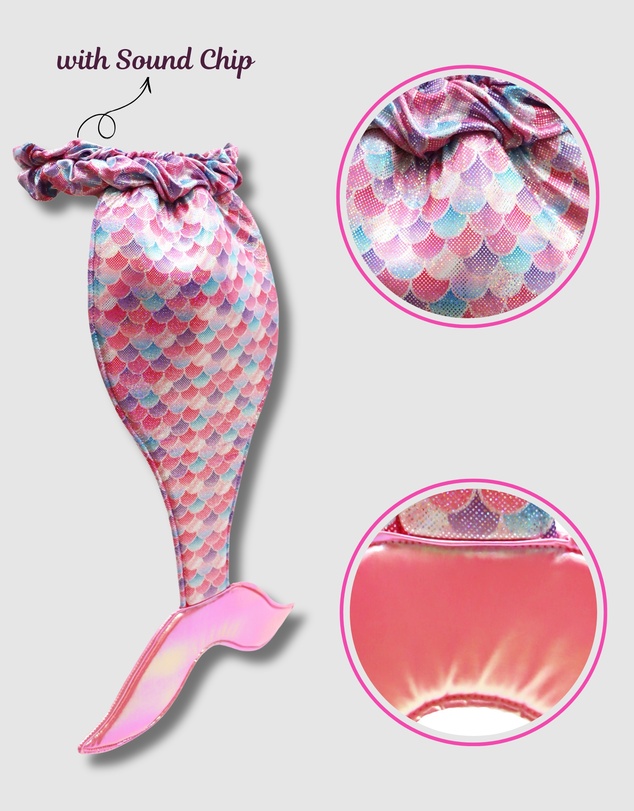 Pink Poppy - Pastel Mermaid Tail Accessories Bundle