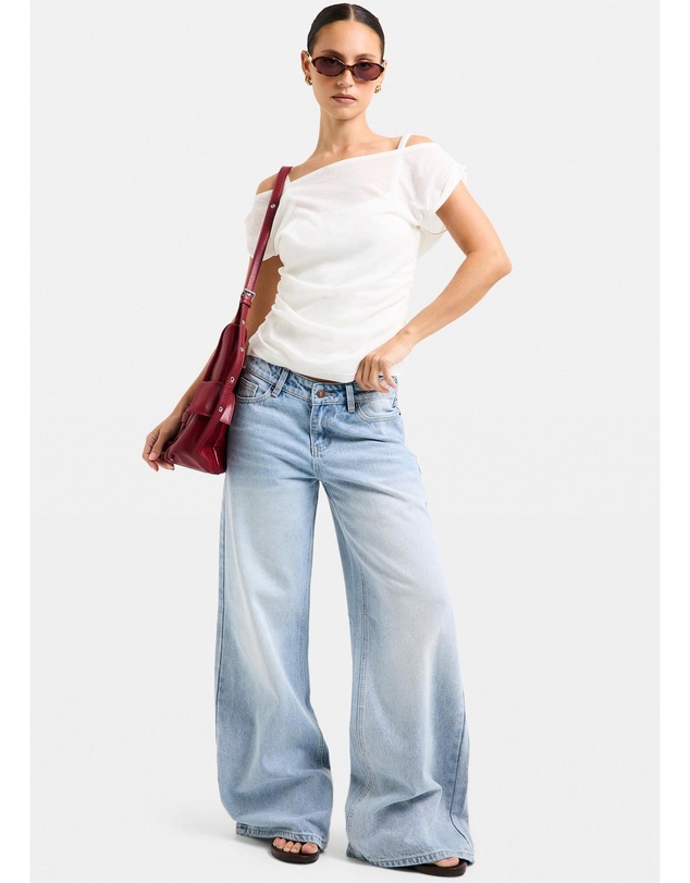 Neon Hart - Cindy Low Wide Denim Jeans