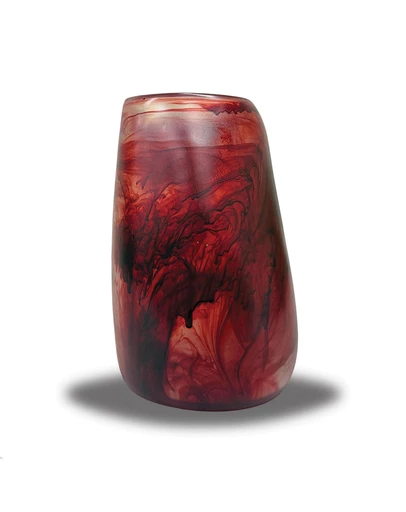 Urban Attitude - Urban Attitude RACH Large Vase Height 25.5cm, Width 17cm, Opening 6cm x 9cm - Berry Red
