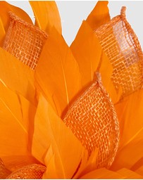 Max Alexander - Modern Flower Orange Racing Fascinator