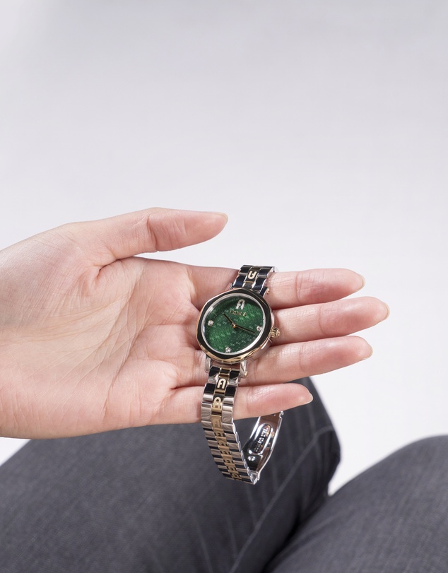 Furla - Heritage Petite 30mm Green Dial Two Tone Bracelet
