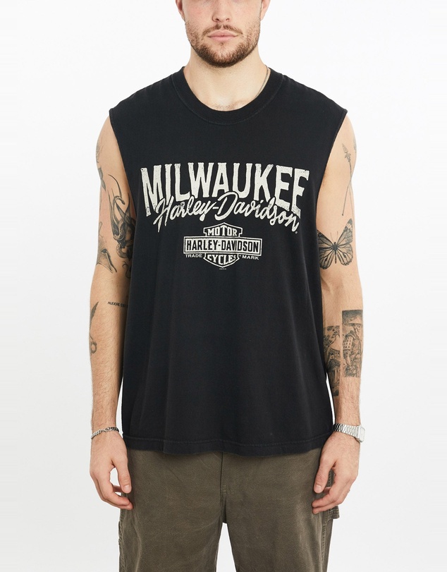 Vintage by The Real Deal - Pre Loved - Vintage Harley Davidson Milwaukee Tank