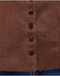 AERE - Gia Button Front Linen Cami