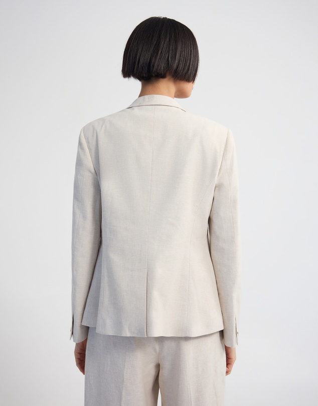 Oxford - Rae Linen Blend Crop/Cinched Blazer