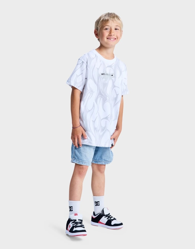 DC Shoes - Boys 10 to 16 Liquid Fuego Short Sleeve T-Shirt