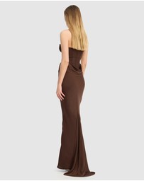 ROTATE - Satin Corset Maxi Dress