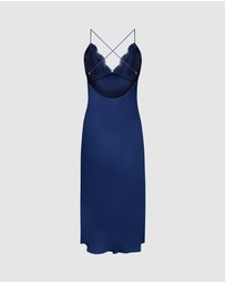 Hunkemoller - Dorothy Satin Lace Midi Slip Dress