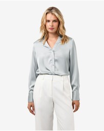 Forcast - Lila V-neck Satin Blouse