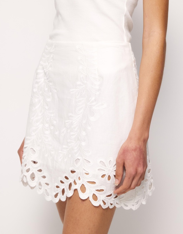 AERE - Adria Broderie Mini Skirt