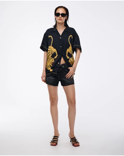 THE TALES - Crouching Tiger Silk Shirt