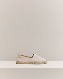 Trenery - Tallow Espadrille Flat in Oyster